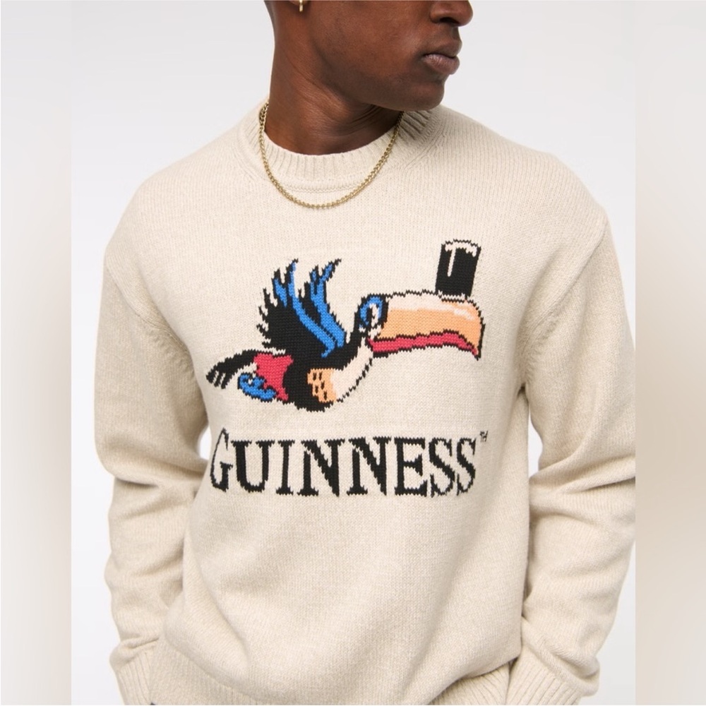 Abercrombie & Fitch Cream Guinness Crewneck - Picture 2 of 6